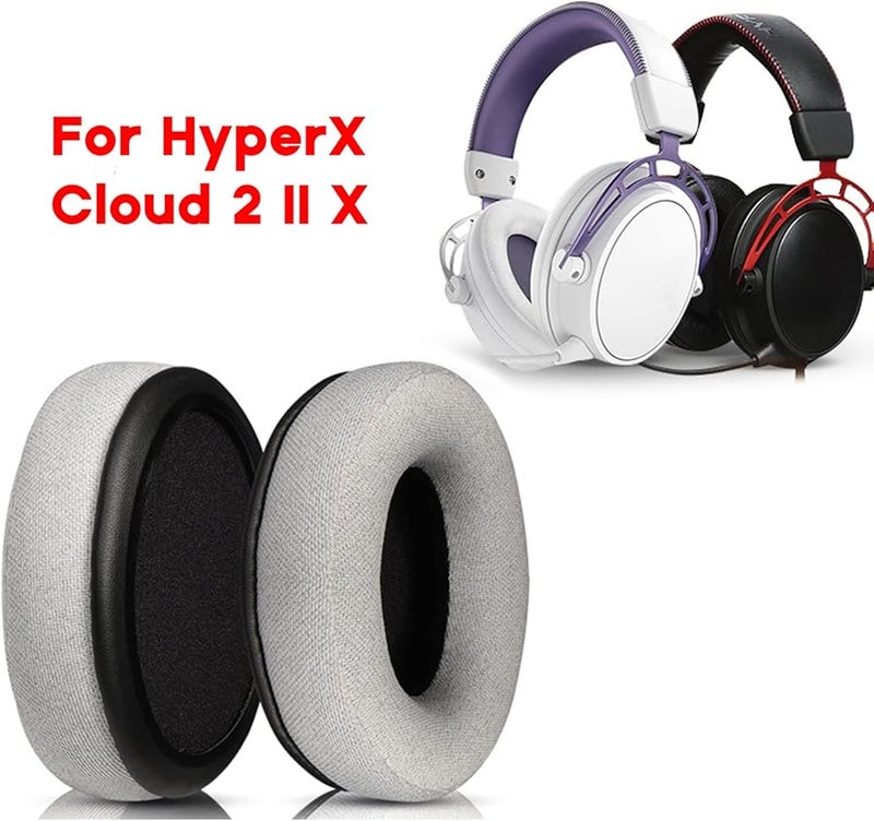 HyperX Cloud 2 II X Replacement Ear Pads Dark Gray Memory Foam Earcushions - Image 2